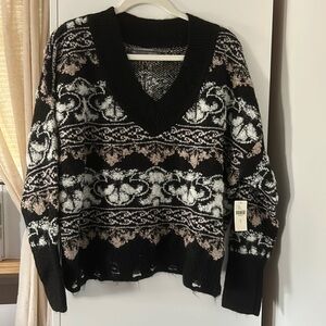 Distressed Anthropologie sweater